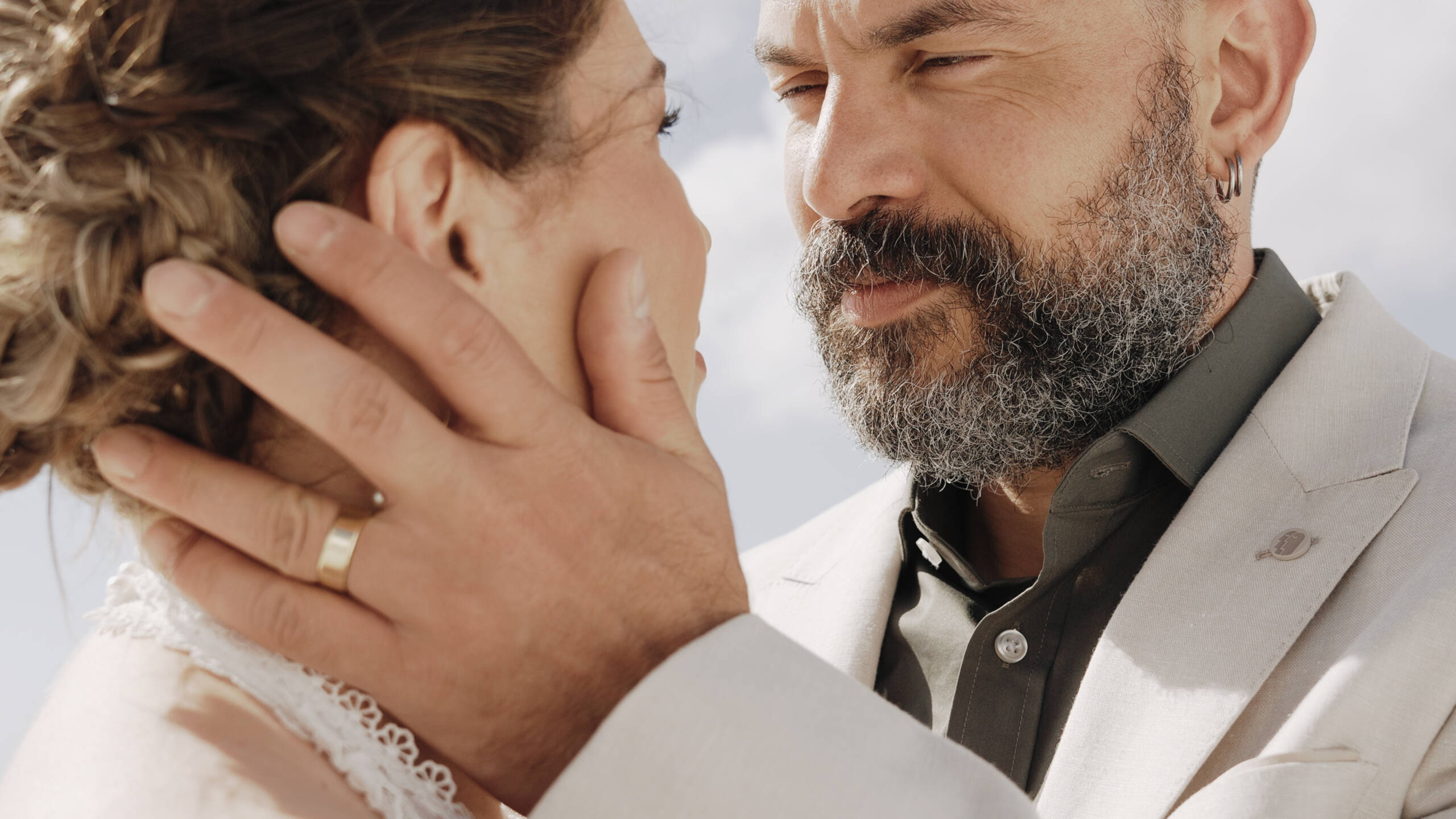 Marilia & Paulus | From Brazil to a Dana Villas Wedding in Santorini