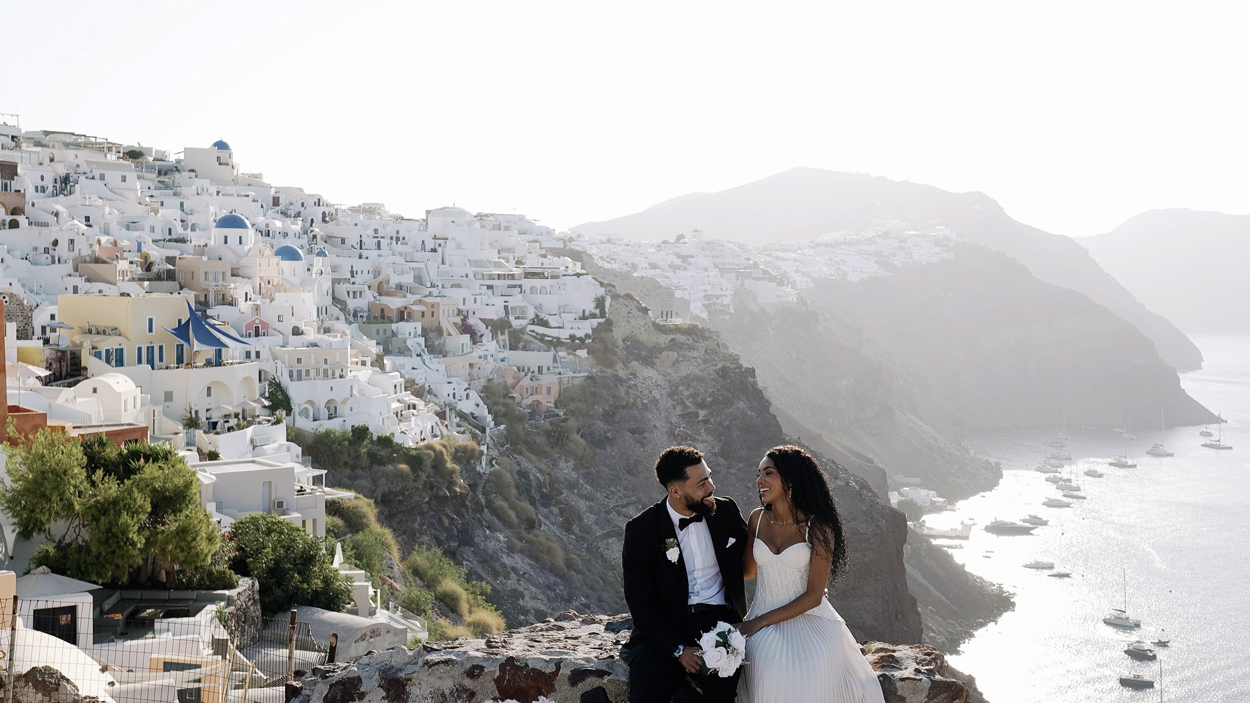 Donovan & Beeminet | Sunrise Vow Exchange in Oia, Santorini